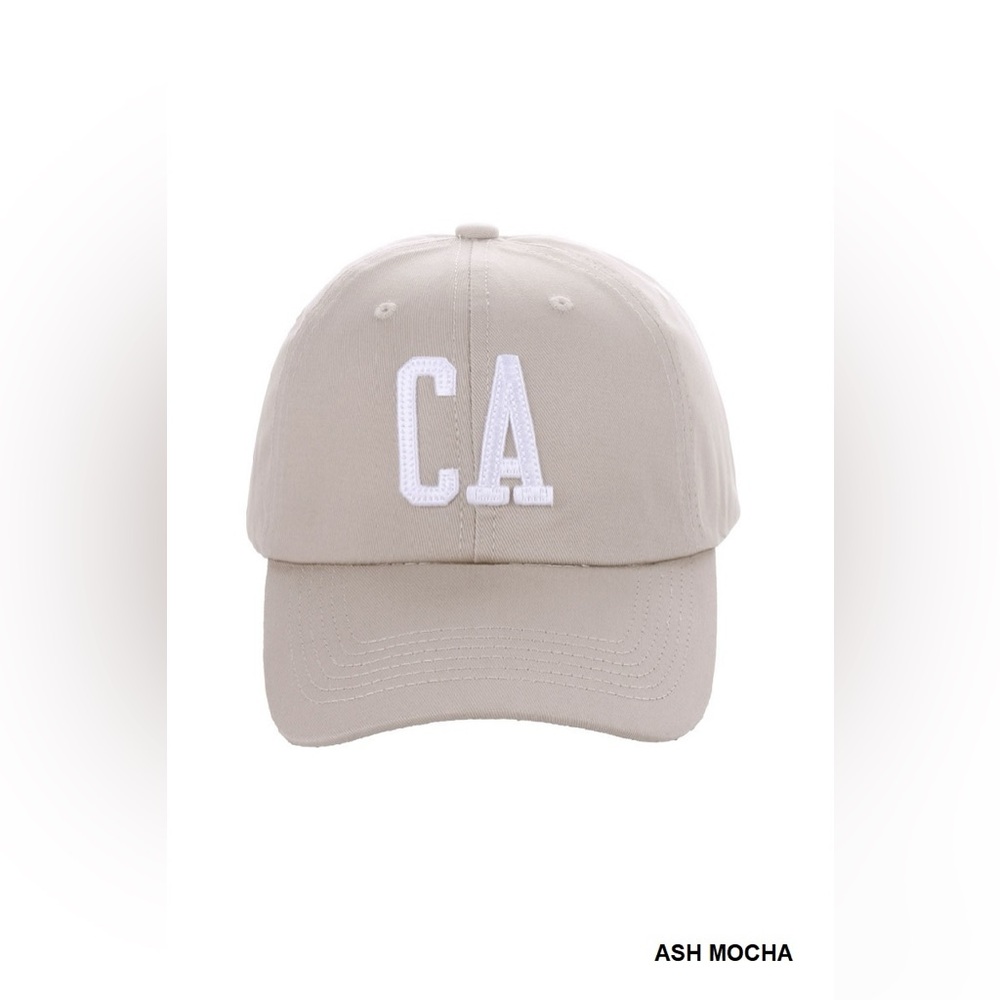 Zenana CALI EMBROIDERED COTTON BASEBALL CAP